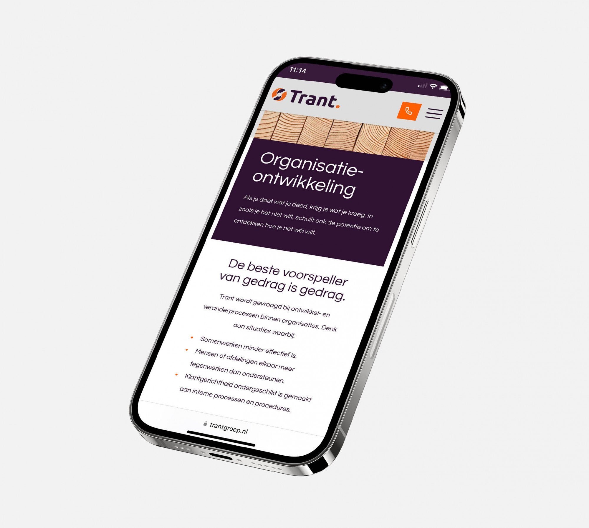 Website-Trant-mobiel