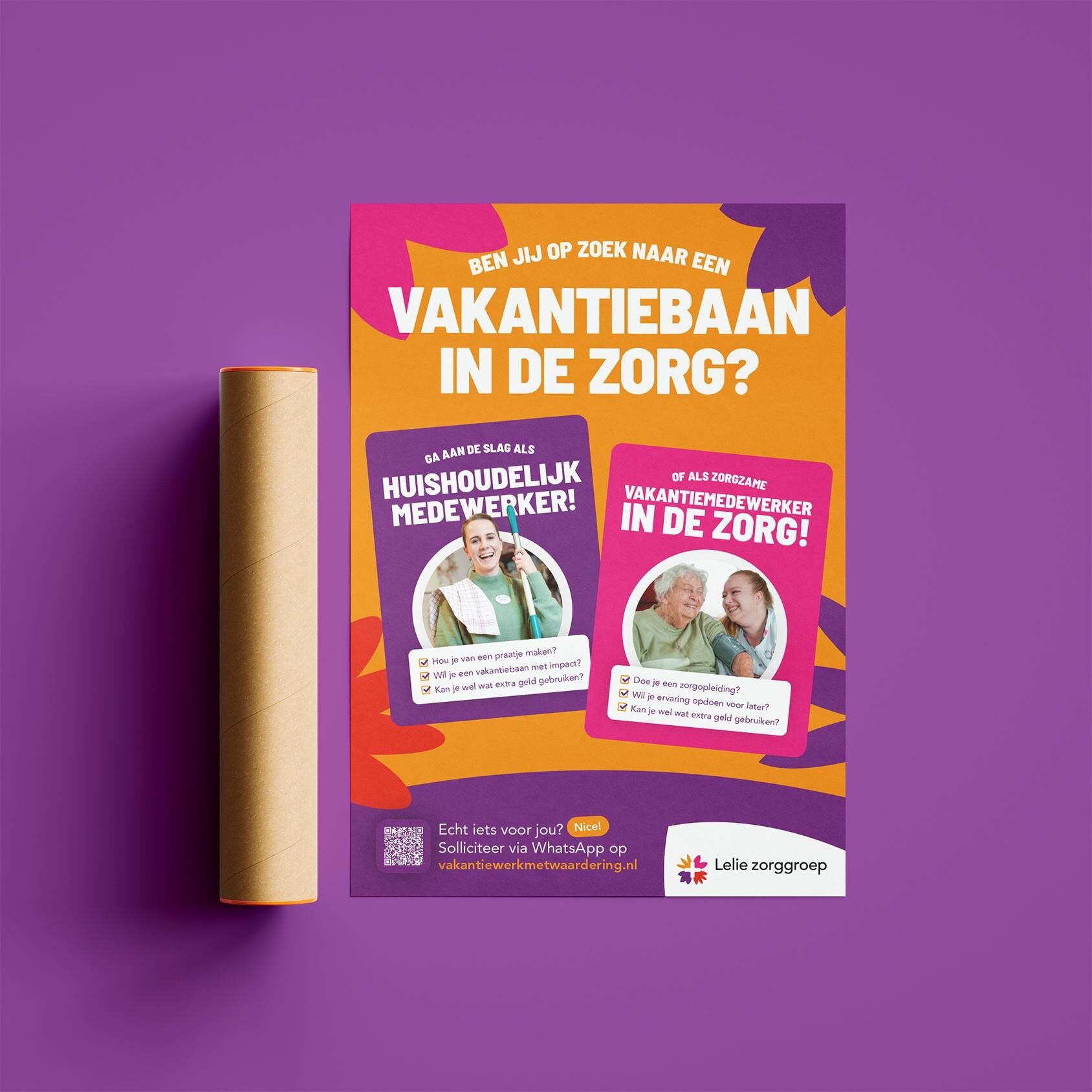 Lelie vakantiekrachten campagne poster