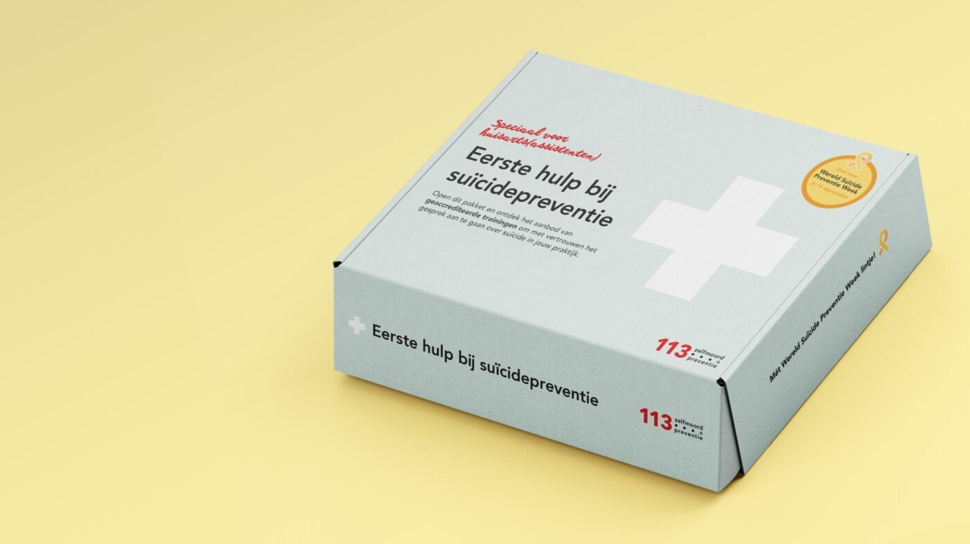 Campagne huisartsen 113 zelfmoordpreventie verzenddoos